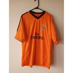 Unitalla Gool MCF Manchester City "Fly Emirates" Orange Soccer Shirt Size L